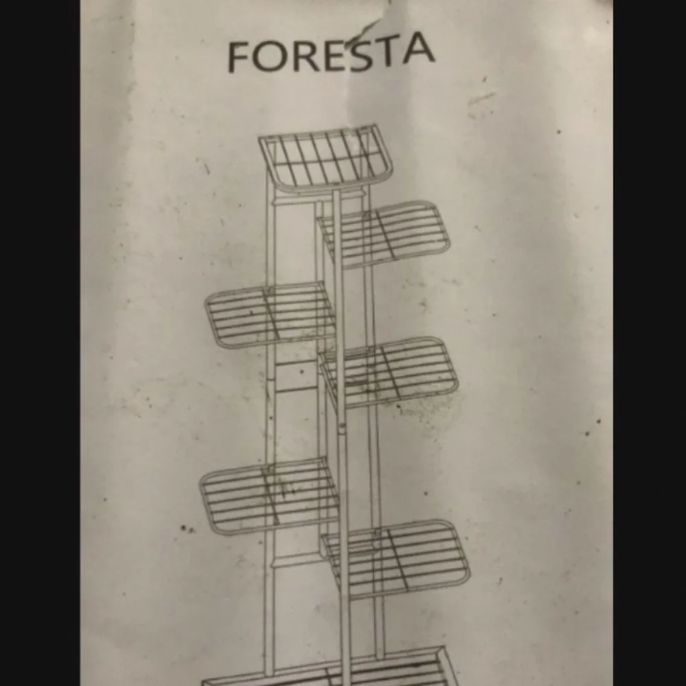 Modern Multi-Tier Plant Stand with White and Brown Finish